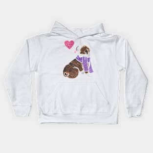 Watercolour Bulldog Kids Hoodie